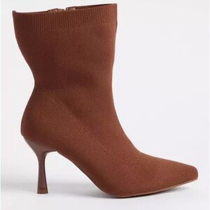 Torrid Wide Fit Brown Ankle Sock Boots